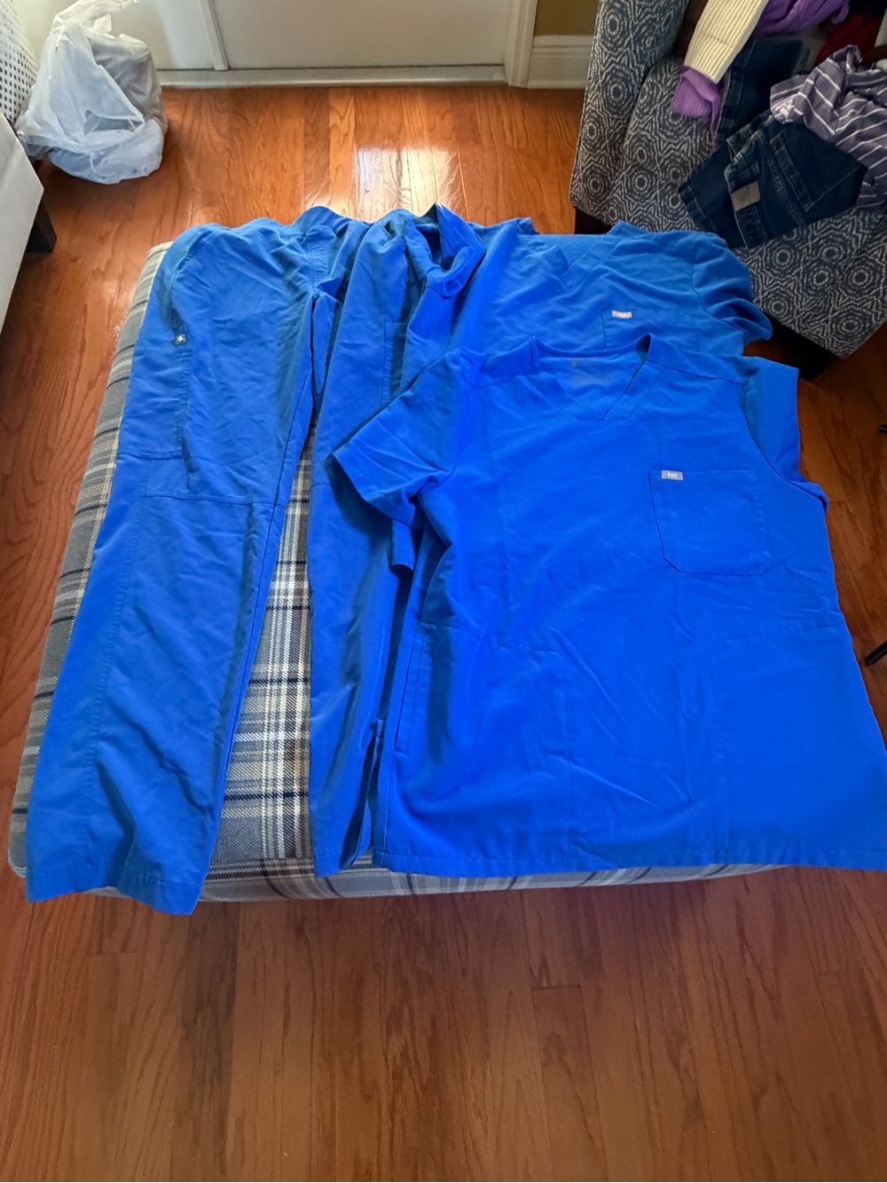 Figs Scrub Bundle - Royal Blue Axim Pants, Leon & Chisec Scrub Top